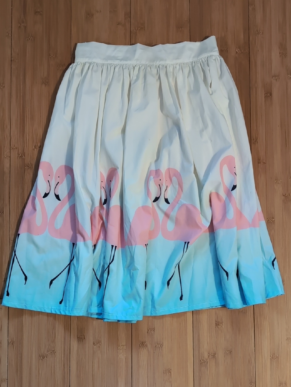 Women's Pink Flamingo Print Skirt